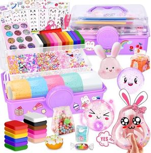 Herenear 96+ Pezzi Nano Tape Bubbles Kit, Lavoretti Creativi per Bambini, Con 5 Colori Nano Tape + 91 Accessori Nano Magic Tape, Kids Mestiere Fai da Te Decorazioni Giocattoli Regali Bambini