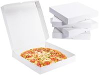 Huoshange Thin White Pizza Box-12x12x2 Inch-10 Pack Paperboard Material Box for Homemade Pizza and Pies