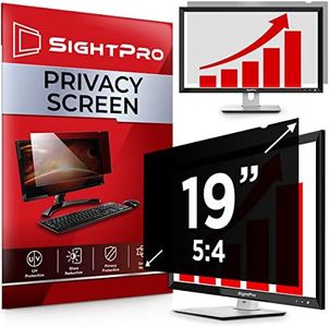 SightPro 19 Inch 5:4 Computer Privacy Screen Filter for Monitor - Privacy Shield and Anti-Glare Protector (14 13/16" x 11 7/8")