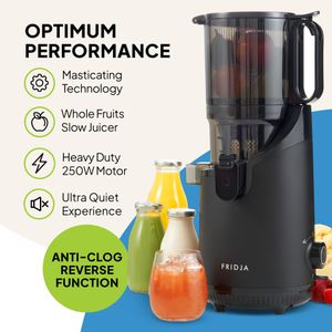 Fridja f2500 Slow Juicer – Matte Black Cold Press Extractor