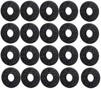 Changyeah 20 Pieces Guitar Strap Locks, Rubber Strap Locks Black Guitar Strap Blocks Rubber Strap Locks Guitar Protector for Guitar Ukulele Bass(Black)