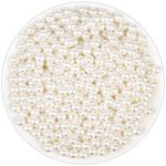 Pearl Beads for Craft, Anezus 800pcs Ivory Faux Fake Pearls, 8 MM Sew on Pearl Beads with holes for Jewelry Making, Bracelets, Necklaces, Hairs, Crafts, Decoration and Vase Filler