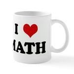 CafePress I Love MATH Mug Ceramic Coffee Mug, Tea Cup 11 oz