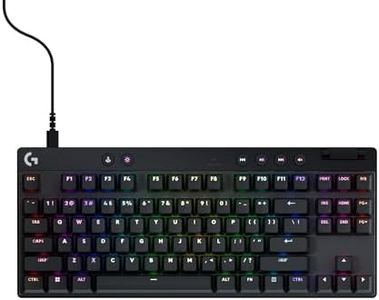 Logitech G PRO X TKL Rapid tenkeyless Corded Gaming Keyboard with Magnetic Analog Switches, Rapid Trigger Mode, Adjustable Actuation and Customizable RGB Lighting, Black