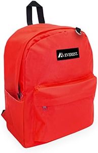 Everest Classic Laptop Backpack W/Side Pocket, Red, One Size, Classic Laptop Backpack W/Side Pocket