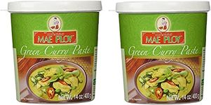 Mae Ploy Thai Green Curry Paste YrmhNa, 2 Pack (14 oz jar)