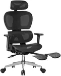 Ergonomic Office Chair Ergo3D Rolling Desk Chair with 3D Adjustable Armrest,High Back Desk Computer Chair Mesh Computer Executive Swivel Chair Black