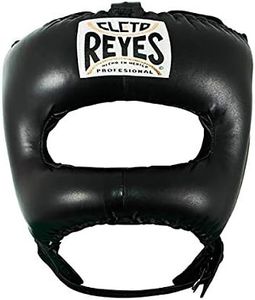 CLETO REYES Boxing Traditional Headgear for Men and Women, Protective Head Guard Face Saver, Sparring Fighting Sports, Kickboxing, MMA, Muay Thai, Black