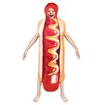 Hot Dog Costume for Kids, Deluxe Hotdog Costume for Kids, Kid Food Costume (L (9-12)) Yellow