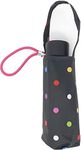 Totes Micro Mini Manual Compact Umbrella, NeverWet technology, Colorful dots on black, 38" arc Coverage, Colorful dots on black, Micro Mini, 08914 G39