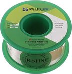 ZSHX Lead Free Solder Wire Sn99 Ag0.3 Cu0.7 Rosin core Solder Wire for Electrical Soldering (0.8mm 50g)