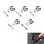 9mm Trouser Fasteners Hook and Bar, 5 Pack Silver Hook and Eye Fastenings, Sew On Eye Fastener Closures for Repairing Trousers, Sewing, Repairing Dress, Skirts, Fashion Clothing, Arts & Crafts Project