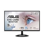 ASUS 22” (21.45” viewable) 1080P Eye Care Monitor (VZ22EHE) - Full HD, IPS, 75Hz, 1ms (MPRT), Adaptive-Sync, HDMI, Low Blue Light, Flicker Free, HDMI, VGA, Ultra-Slim