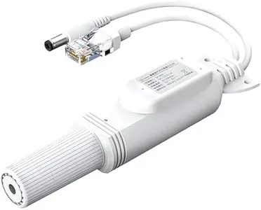 Gigabit PoE Splitter 12V 1.2A Output with IEEE 802.3af/at Standard Ethernet Over Powerline Adapter Power Over Ethernet Adapter for Security Camera CCTV Surveillance(Waterproof)