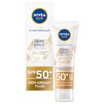 NIVEA SUN UV Face Specialist Luminous630 SPF 50+ Sun Fluid (40ml), Visibly Reduces Sun-Induced Spots for Even and Luminous Skin, Non-Greasy with Hyaluronic Acid and Vitamin E