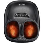 RENPHO Foot Massager Machine with Heat, 3 Air Compression Modes & Levels, Full-Foot Kneading Shiatsu Foot Massage for Plantar Fasciitis & Neuropathy, Gifts for Women & Men Size up to Size 13