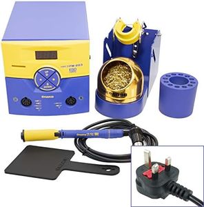 Hakko FM-203 Professional Dual Channel Rework, Soldering & Desoldering Station Supplied with Soldering Iron - Compact – high Power - 140W 230V BS UK Plug