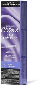 L'oreal Excellence Creme Permanent Hair Color, Medium Ash Brown No.5.1, 1.74 Ounce