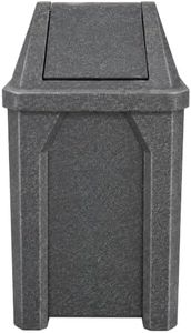 Sturdy Essentials Commercial Trash Can Swing Top Lid - Outdoor Garbage Can
