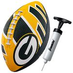 Franklin Sports NFL Green Bay Packers Football - Youth Football - Mini 8.5" Rubber Football - Perfect for Kids - Team Logos and Colors!, 70153F05Z