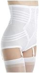 Rago Women's Hi Waist Brief Panty, White, 34