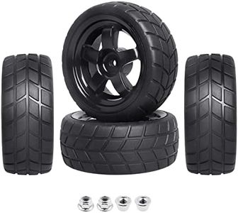 Hobbypark RC Tires & Wheels Assembly Foam Insert Hex Hub 12mm 5 Spoke for 1:10 On Road Touring Car Model Parts (4-Pack)