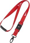 Nike Premier Breakaway Durable Lanyard - Unisex - One Size Fits All, Red, One Size