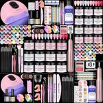 Acrylic Nail Kit with Drill Set for Beginners with Everything 12 Color Acrylic Powder Nail Art Decoration Tools U V Nail Light Home Salon (MT20-30)