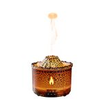 LONYIABBI Flame Air Diffuser Volcano Aroma Diffuser Ultrasonic Oil Diffuser 360mL Auto-Off Protection for Home,Office or Yoga, Gym (Cracked Transparent)