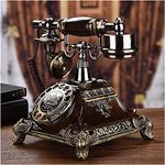 Scizor Home Office Decor Landlines Fashion Creative Antique European Pastoral Retro Wired Phone, Nostalgic Style, Rotary Dial, with Resin Body, Used for Office Home Living Room Telephone Line