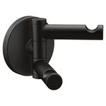 Moen Align Matte Black Modern Double Swivel Robe Hook, YB0402BL