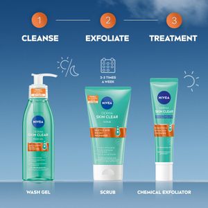 NIVEA Derma Skin Clear Face Scrub, 150ml – Exfoliating Cleanser