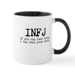 CafePress INFJ: Read Soul Lg Mug 11 oz (325 ml) Ceramic Coffee Mug