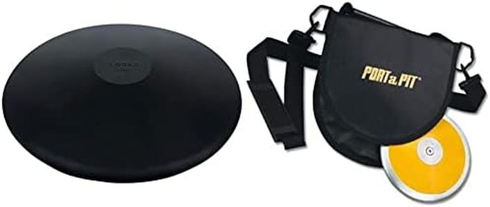Champion Sports Rubber Practice Discus (1.6 kg) + Port a Pit Shot And Discus Carrier