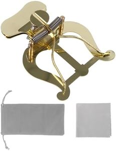 BQLZR Golden Trombone Clamp-On Holder Marching Lyre Replacement with Storage Bag Kit