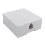 MarginMart RJ11/RJ12 Data/Voice 6 Pin 6 Conductor Phone Surface Mount Jack White (CNE43804)