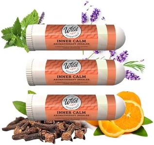 Wild Essentials 3 Pack of Inner Calm Aromatherapy Nasal Inhalers Made with 100% Natural, Therapeutic Grade Essential Oils to Help Calm Your Spirit - Relaxing