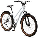 Schwinn Vega CE Adult Hybrid Comfort Bike, 27.5-Inch Wheels, 17-Inch Medium Frame, 8-Speed Twist Shifters, Mechanical Disc Brakes, White