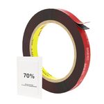 3M 4229P Double Sided Automotive Tape - 10mm x 10m, Enhanced Waterproof & Heavy Duty Adhesion - Perfect for Car Trims, Number Plates, LED Strips - Long-Lasting Exterior & Interior Bond + Free IPA Wipe