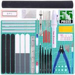 Keadic 55Pcs Professional Modeler Basic Tools Craft Set Hobby Building Tools Kit for Gundam Car Model Building Repairing and Fixing (Kit 11)