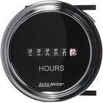 Auto Meter 2587 Traditional Chrome 2-1/16 8-32 Volt Short Sweep Electric Hour Meter Gauge