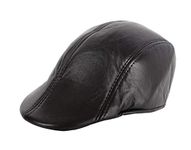 MAGIC Men Black Leather Golf Cap