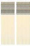 INKULTURE 10 Pairs Reusable Bamboo Wooden Chopsticks Dishwasher Safe Lightweight Easy to Use