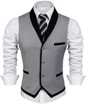 COOFANDY Men's Suit Vest Slim Fit B