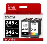 MaxPage Encre for Canon 245 246 XL Black Color Ink Cartridge PG-245XL CL-246XL Combo Pack Compatible for Pixma TS3420 TS3400 MX492 MX490 MG3022 MG2522 TR4520 TS3120 TR4522 TR4500 TR4527 MG2920 Printer