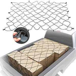 Rightline Gear Weatherproof Truck Bed Cargo Net with Built-in Tarp, 5 by 6 Feet