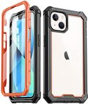 Poetic Guardian Series Case Designed for iPhone 13 6.1 inch, Full-Body Hybrid Shockproof Bumper Cover with Built-in Screen Protector, Orange