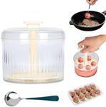 Generic Upgraded 5-in-1 Meatball Maker Tool, Transparent Meatball Maker, Home Kitchen Cooking Tool for Quickly Making Meatballs, Shrimp Balls and Vegetable Balls or Round Pastries (white)