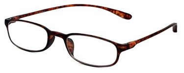 Calabria 718 Flexie Reading Glasses | Unisex | Lightweight & Flexible | 17 Power Options | 6 Color Options | 47mm Lens | Brown | +3.00