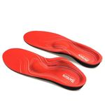 3ANGNI Arch Support Insoles RED - Orthotic Insole Flat Feet Low Arch Flantar Fasciitis Pronation Orthopedic Insert - Metatarsal Support Pain Preventation and Relief For Men Women